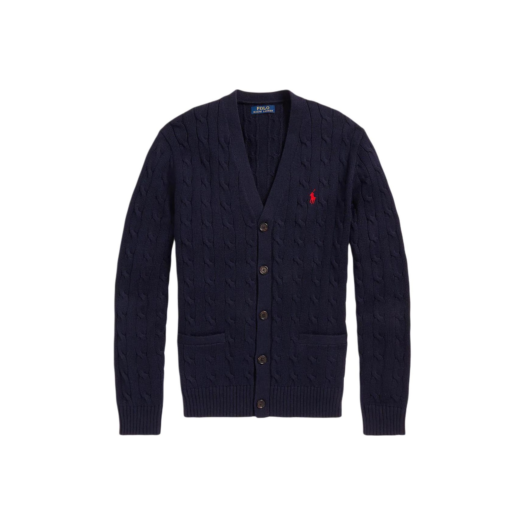 Кардиган с вышитым логотипом и косой вязкой Polo Ralph Lauren, синий
Кардиган с вышитым логотипом и косой вязкой Polo Ralph Lauren, синий