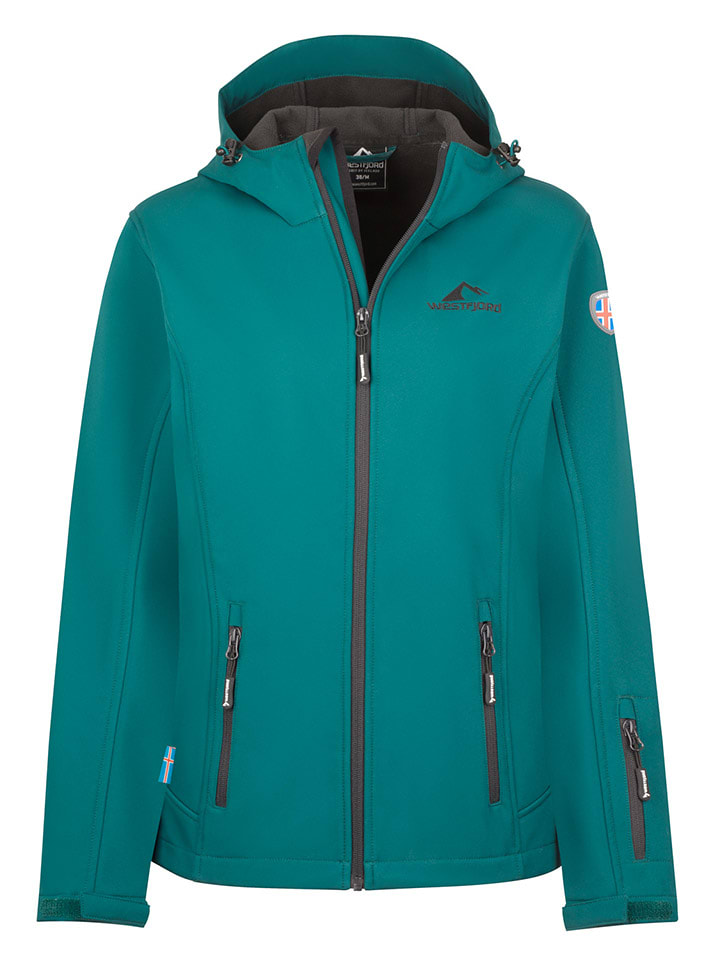 Куртка Softshell Eldfjall бирюзового цвета Westfjord
Куртка Softshell Eldfjall бирюзового цвета Westfjord