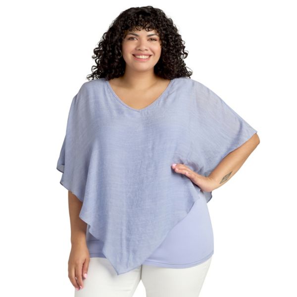 Топ-поп-овер большого размера с асимметричным подолом и вязанным крючком сзади Ab Studio, цвет cornflower blue
Топ-поп-овер большого размера с асимметричным подолом и вязанным крючком сзади Ab Studio, цвет cornflower blue