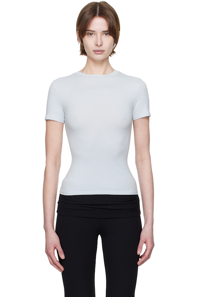 Хлопковая футболка из джерси Skims, синий
Хлопковая футболка из джерси Skims, синий