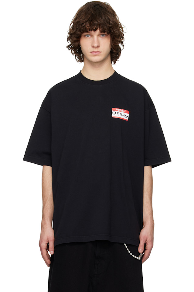 Футболка с наклейкой Vetements, черный
Футболка с наклейкой Vetements, черный