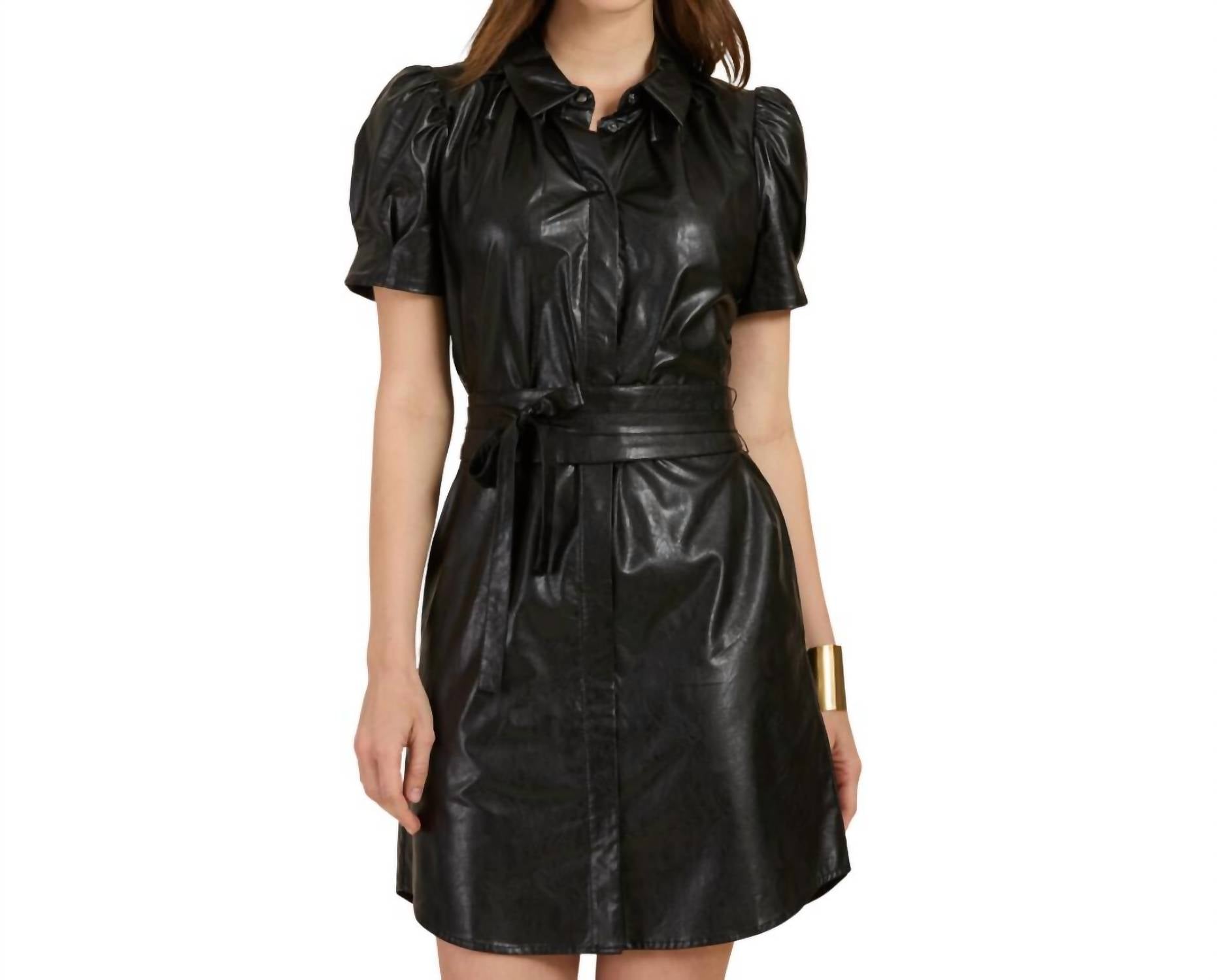 Платье Veronica Vegan из кожи черного цвета Tyler Boe
Платье Veronica Vegan из кожи черного цвета Tyler Boe