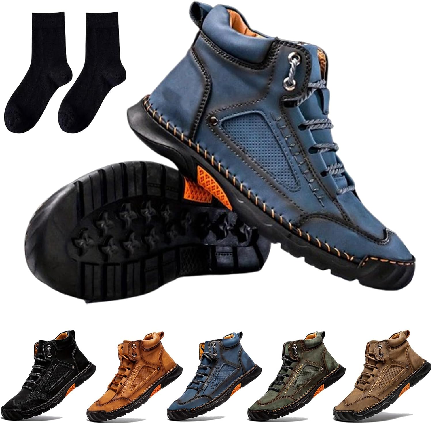 Мужские ботинки Tarcegta Sawbehind, комфортные мужские кожаные ботинки ручной работы Sawbehind - водонепроницаемые, с поддержкой свода стопы, синий
Мужские ботинки Tarcegta Sawbehind, комфортные мужские кожаные ботинки ручной работы Sawbehind - водонепроницаемые, с поддержкой свода стопы, синий