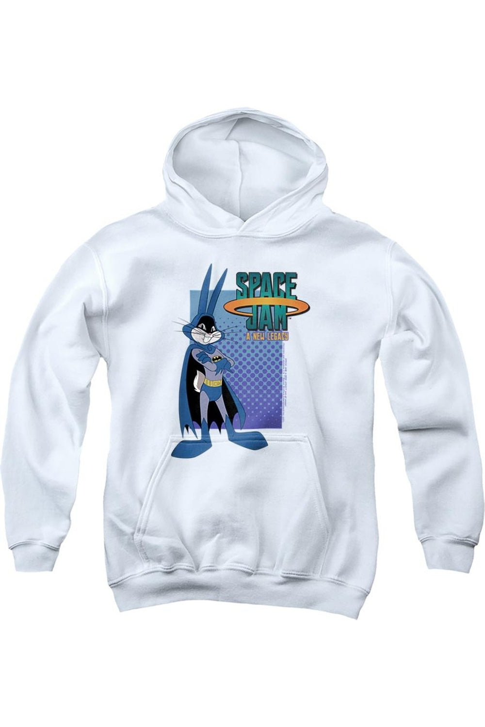 Детская толстовка с капюшоном Space Jam 2 Bugs Batman Gildan, белый
Детская толстовка с капюшоном Space Jam 2 Bugs Batman Gildan, белый