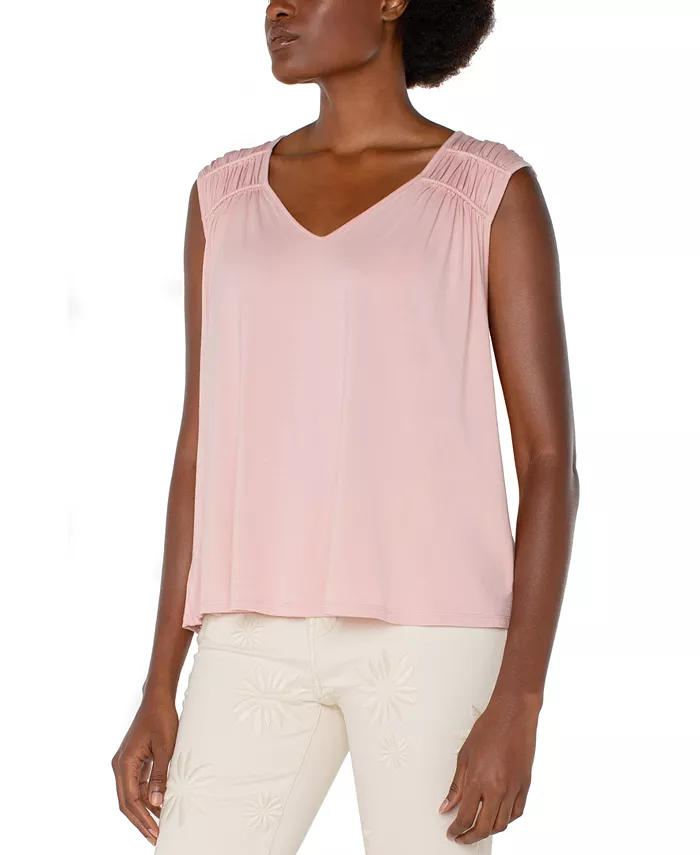 Женский вязаный топ без рукавов с плиссированными деталями Liverpool Los Angeles, розовый
Женский вязаный топ без рукавов с плиссированными деталями Liverpool Los Angeles, розовый