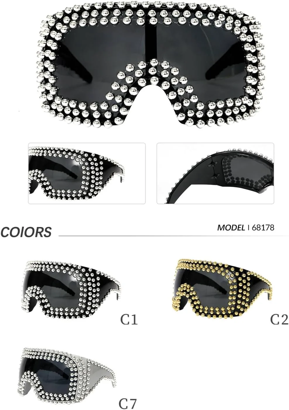 Необычные квадратные солнцезащитные очки в стиле панк с заклепками для женщин и мужчин, солнцезащитные очки-щитки для вечеринки на Хэллоуин willochra, C1
Необычные квадратные солнцезащитные очки в стиле панк с заклепками для женщин и мужчин, солнцезащитные очки-щитки для вечеринки на Хэллоуин willochra, C1