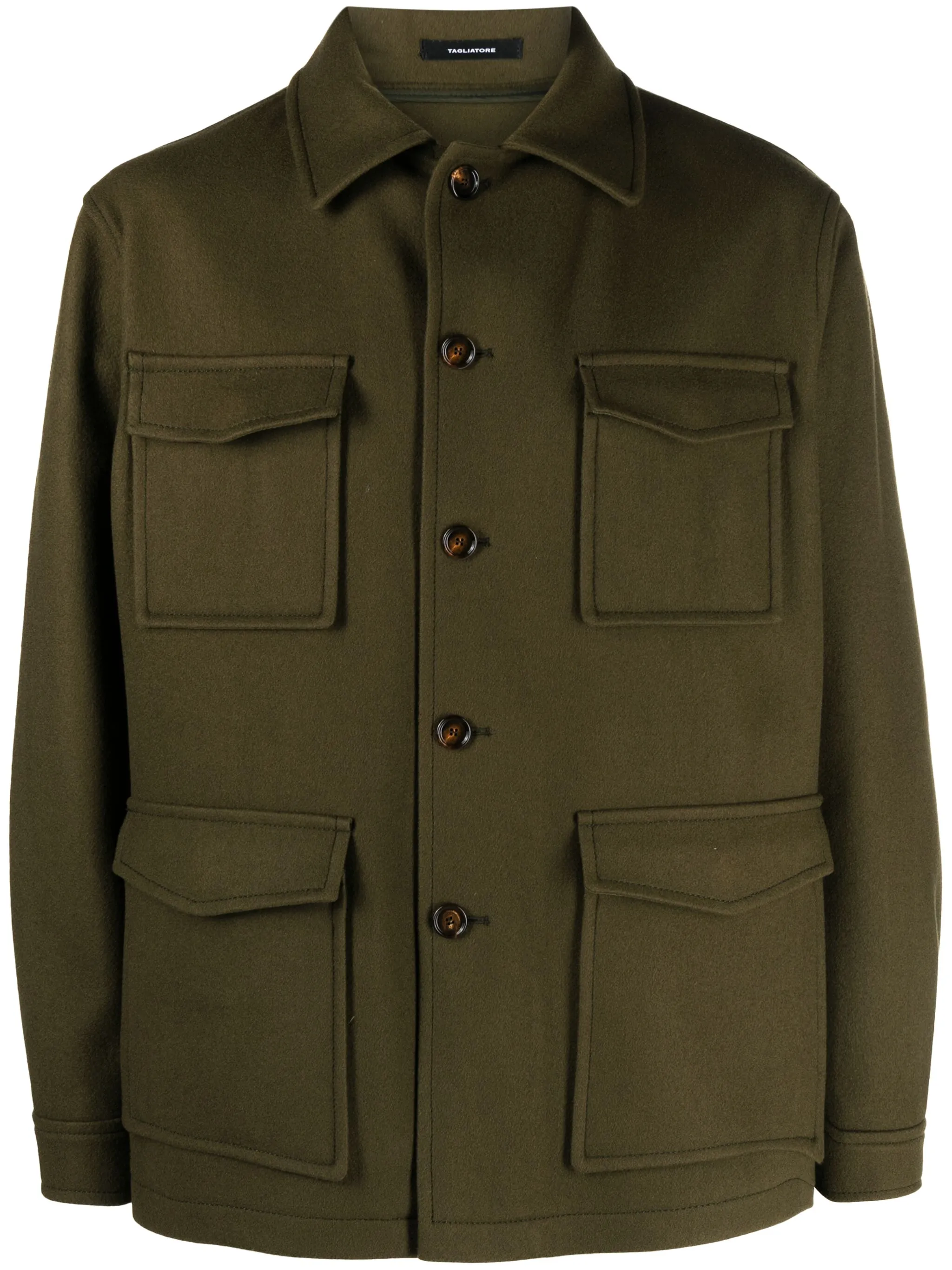 Куртка-рубашка из полушерстяной смеси virgin с отложным воротником Tagliatore, зеленый
Куртка-рубашка из полушерстяной смеси virgin с отложным воротником Tagliatore, зеленый