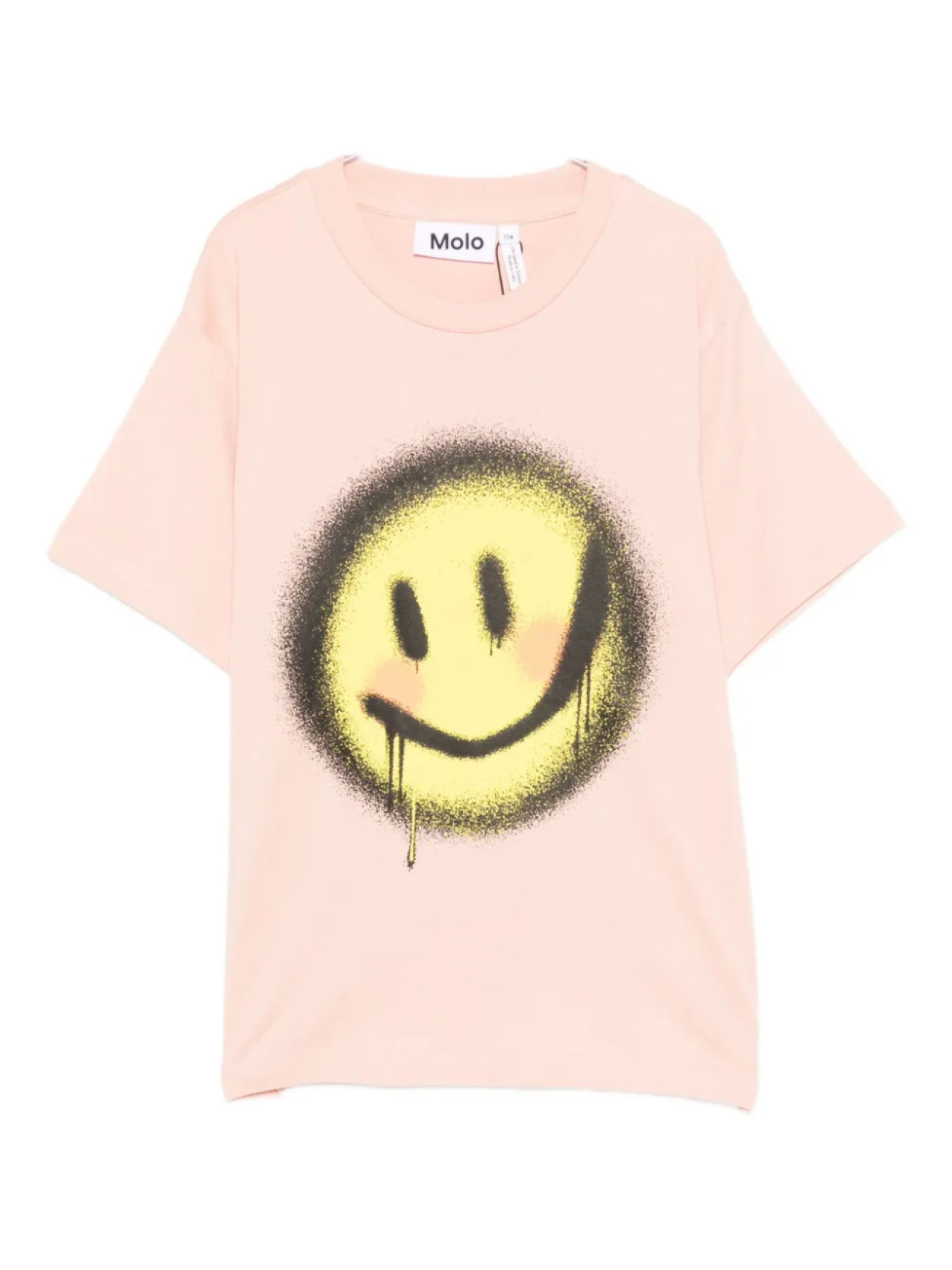 Футболка с изображением смайлика, нанесенная аэрозольной краской Molo, розовый
Футболка с изображением смайлика, нанесенная аэрозольной краской Molo, розовый