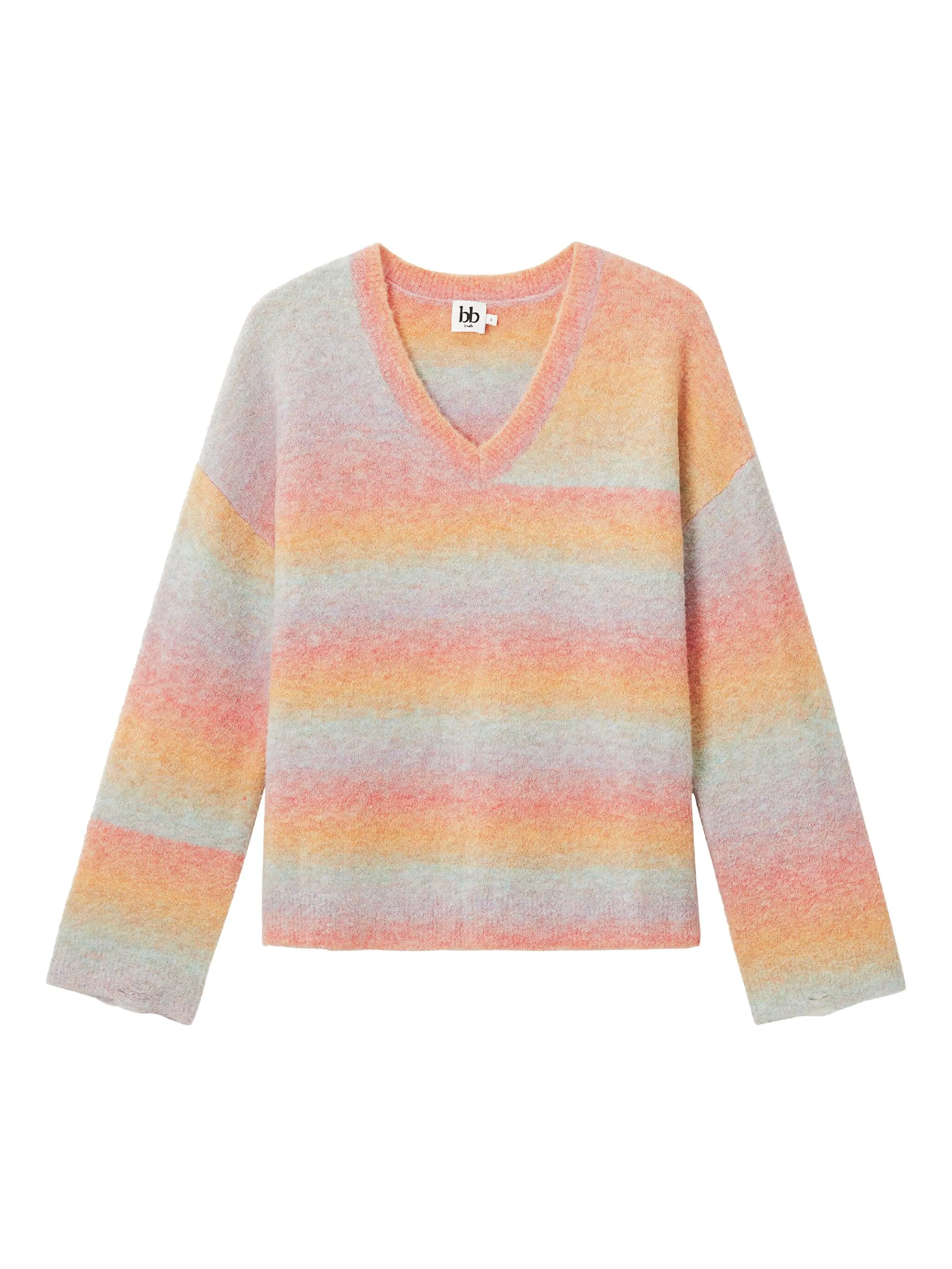 Свитер с V-образным вырезом и полосками B+Ab, розовый
Свитер с V-образным вырезом и полосками B+Ab, розовый