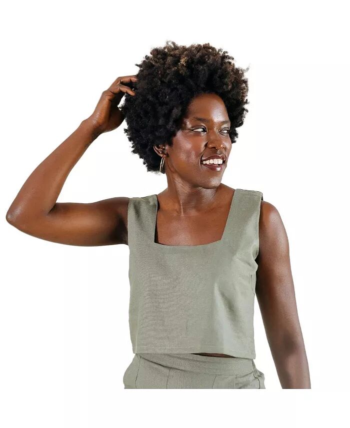 Женский льняной укороченный топ Malai Poplinen, зеленый
Женский льняной укороченный топ Malai Poplinen, зеленый