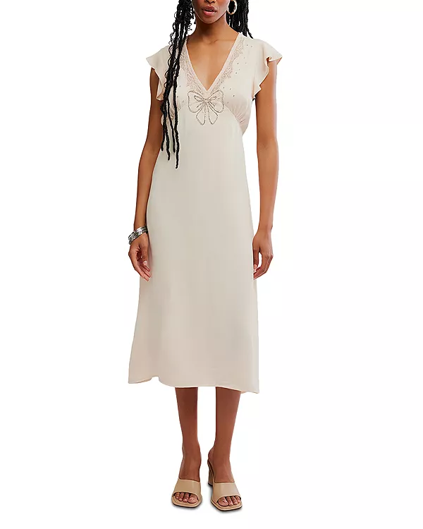 Платье миди «Tied with joy» Free People, белый
Платье миди «Tied with joy» Free People, белый