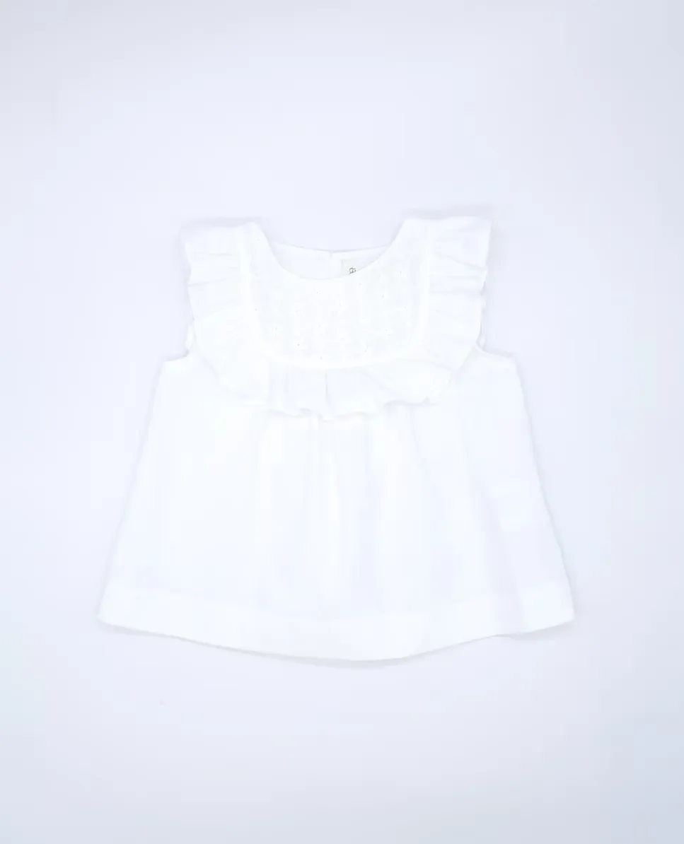 Блузка для девочки из хлопка с оборками Fina Ejerique, белый
Блузка для девочки из хлопка с оборками Fina Ejerique, белый