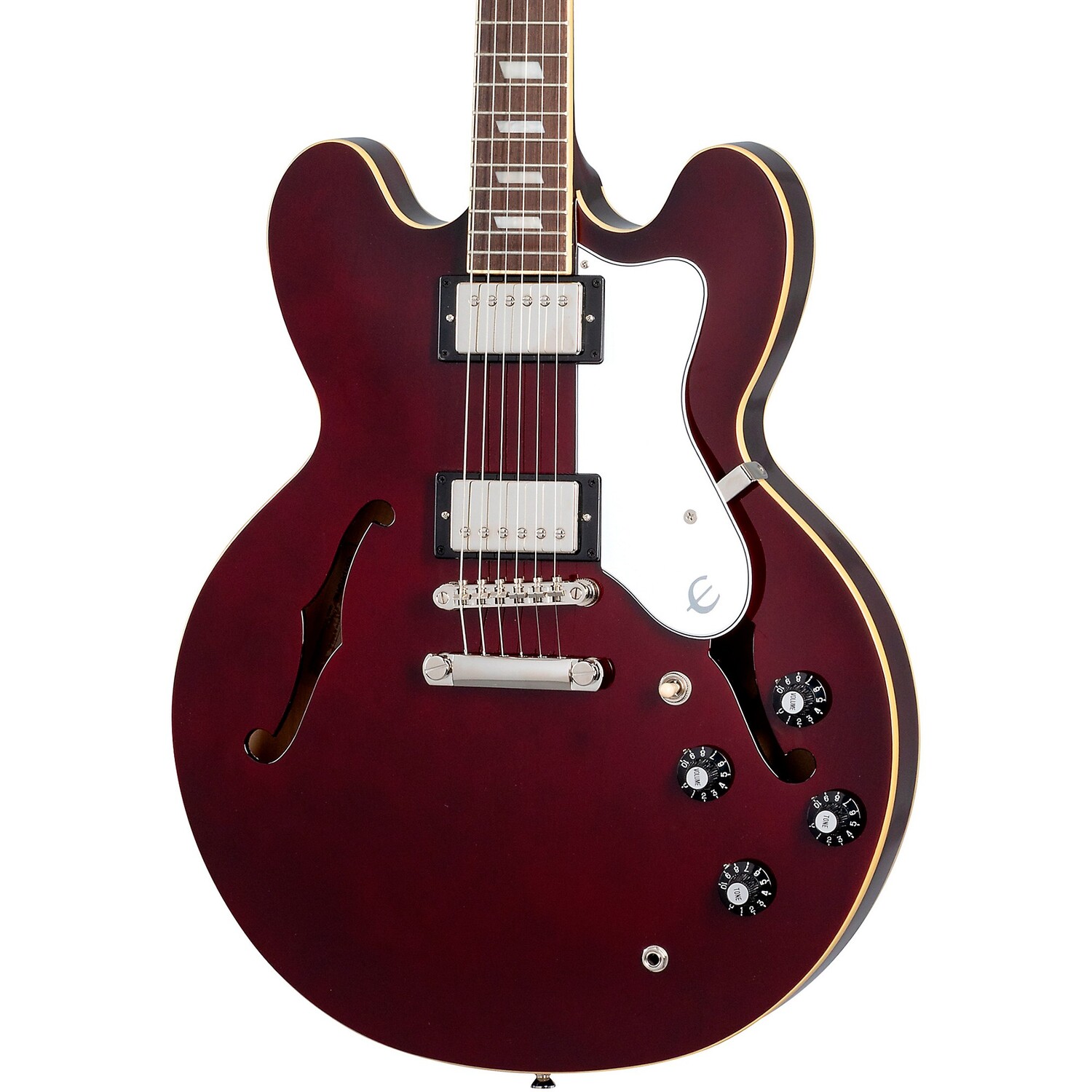Epiphone Noel Gallagher Riviera Полуполая электрогитара Темно-винно-красный
Epiphone Noel Gallagher Riviera Полуполая электрогитара Темно-винно-красный