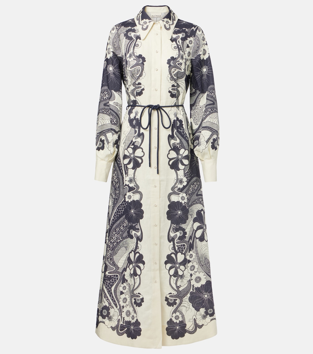 Льняное платье-рубашка с принтом Микки Alémais, темно-синий
Льняное платье-рубашка с принтом Микки Alémais, темно-синий