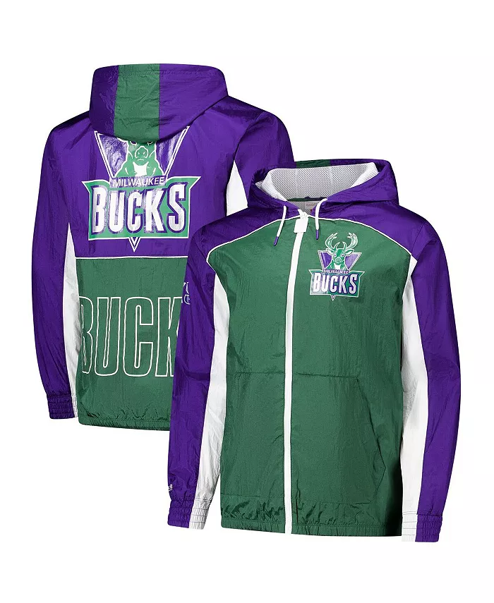Мужская зелено-фиолетовая ветровка Milwaukee Bucks Hardwood Classics Big Shot Premium на молнии Mitchell & Ness
Мужская зелено-фиолетовая ветровка Milwaukee Bucks Hardwood Classics Big Shot Premium на молнии Mitchell & Ness