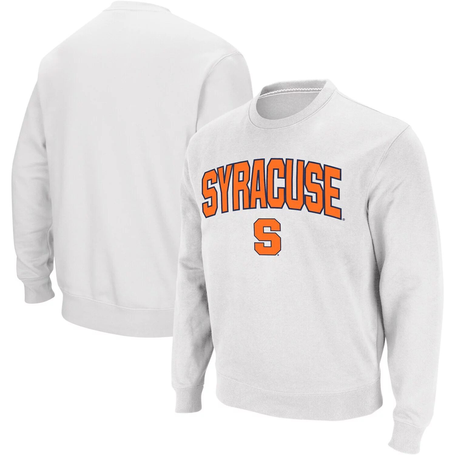 Мужской белый свитшот с круглым вырезом Syracuse Orange с аркой и логотипом Colosseum
Мужской белый свитшот с круглым вырезом Syracuse Orange с аркой и логотипом Colosseum