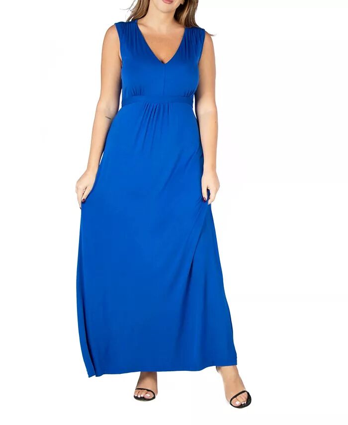 Платье макси без рукавов с завышенной талией больших размеров 24seven Comfort Apparel, синий
Платье макси без рукавов с завышенной талией больших размеров 24seven Comfort Apparel, синий