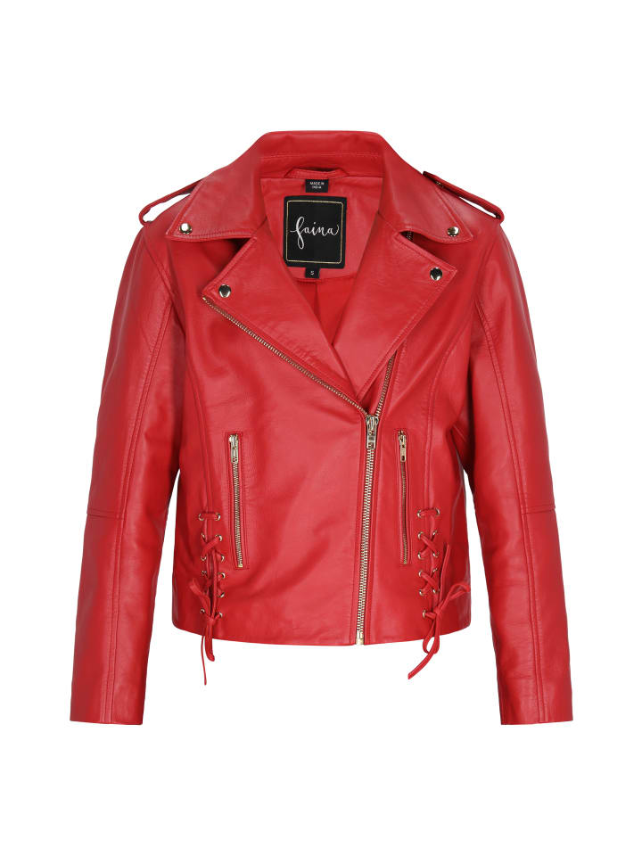 Кожаная куртка faina, красный
Кожаная куртка faina, красный