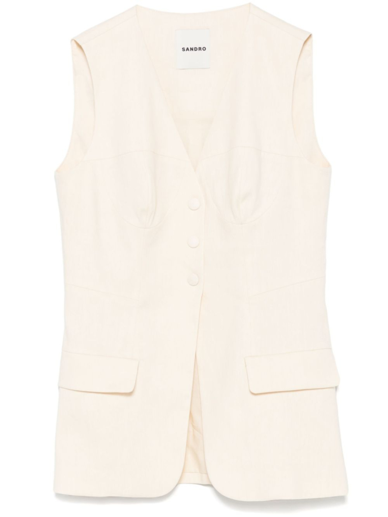 SANDRO жилет с вытачками, нейтральный цвет
SANDRO жилет с вытачками, нейтральный цвет