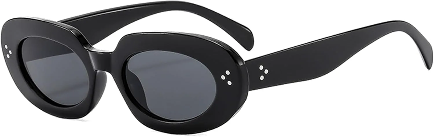 Солнцезащитные очки Bullabulling в стиле ретро, овальные, для женщин, в стиле 90-х, винтажные, 2025, стильные, с заклепками, защита от ультрафиолета UV400, Black
Солнцезащитные очки Bullabulling в стиле ретро, овальные, для женщин, в стиле 90-х, винтажные, 2025, стильные, с заклепками, защита от ультрафиолета UV400, Black