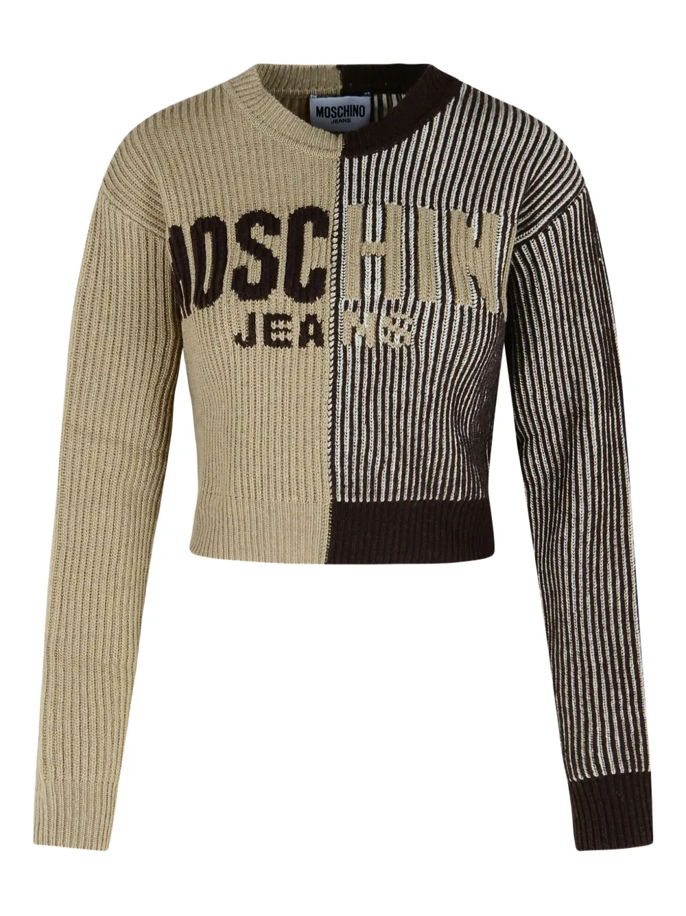 Ребристый свитер с логотипом MOSCHINO JEANS, коричневый
Ребристый свитер с логотипом MOSCHINO JEANS, коричневый