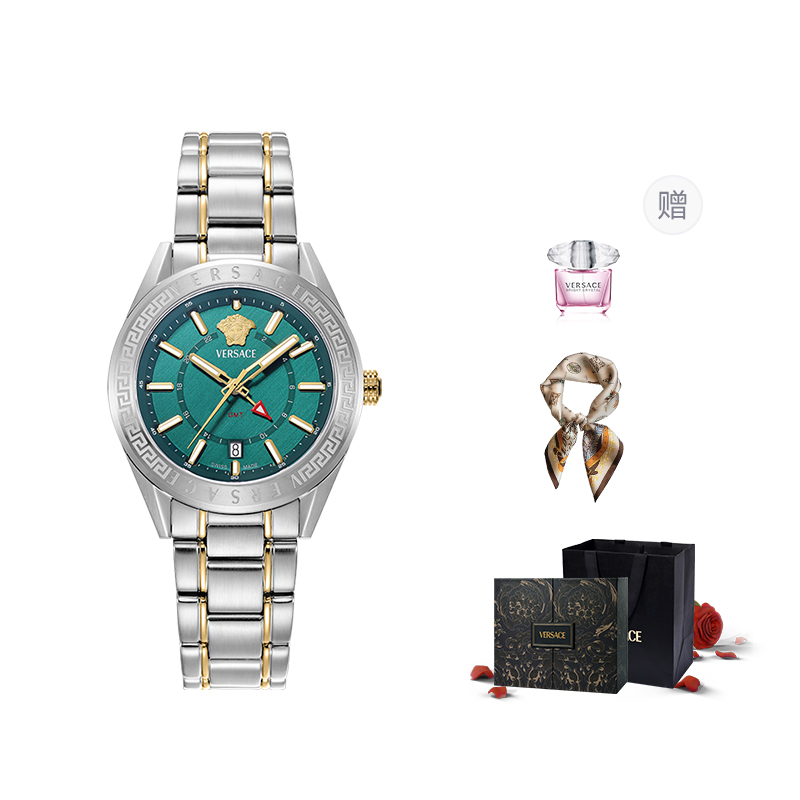 VERSACE Часы кварцевые с механизмом, браслет из нержавеющей стали, синий циферблат 42 мм, мужские часы, комплект с фиолетовой розой в коробке и шелковым шарфом
VERSACE Часы кварцевые с механизмом, браслет из нержавеющей стали, синий циферблат 42 мм, мужские часы, комплект с фиолетовой розой в коробке и шелковым шарфом