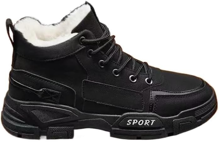 Мужские водонепроницаемые зимние походные ботинки с утеплителем и меховой подкладкой, легкие для активного отдыха Hhhchpm, черный
Мужские водонепроницаемые зимние походные ботинки с утеплителем и меховой подкладкой, легкие для активного отдыха Hhhchpm, черный