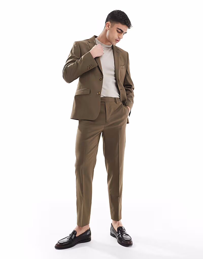 Зауженные брюки коричневого цвета Asos Design
Зауженные брюки коричневого цвета Asos Design