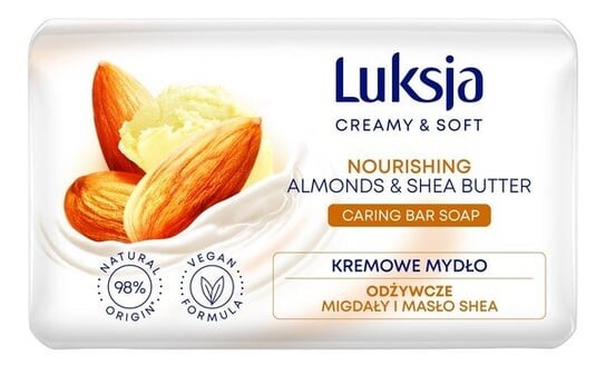 Питательное сливочное мыло Миндаль и Масло Ши 90г Luksja Creamy & Soft
Питательное сливочное мыло Миндаль и Масло Ши 90г Luksja Creamy & Soft