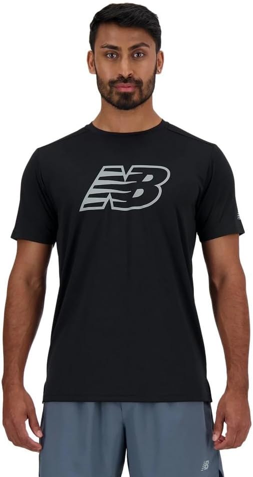 Мужская беговая футболка New Balance MT41224 Sport Essentials с коротким рукавом и графическим принтом, быстросохнущая, черный
Мужская беговая футболка New Balance MT41224 Sport Essentials с коротким рукавом и графическим принтом, быстросохнущая, черный