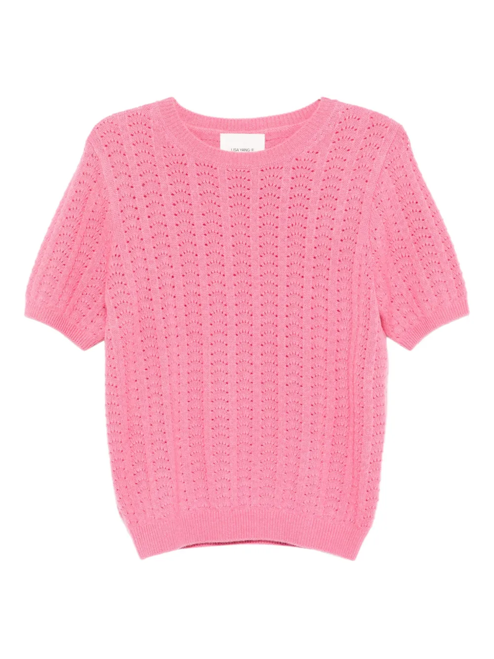 Ажурный топ с короткими рукавами Lisa Yang, розовый
Ажурный топ с короткими рукавами Lisa Yang, розовый
