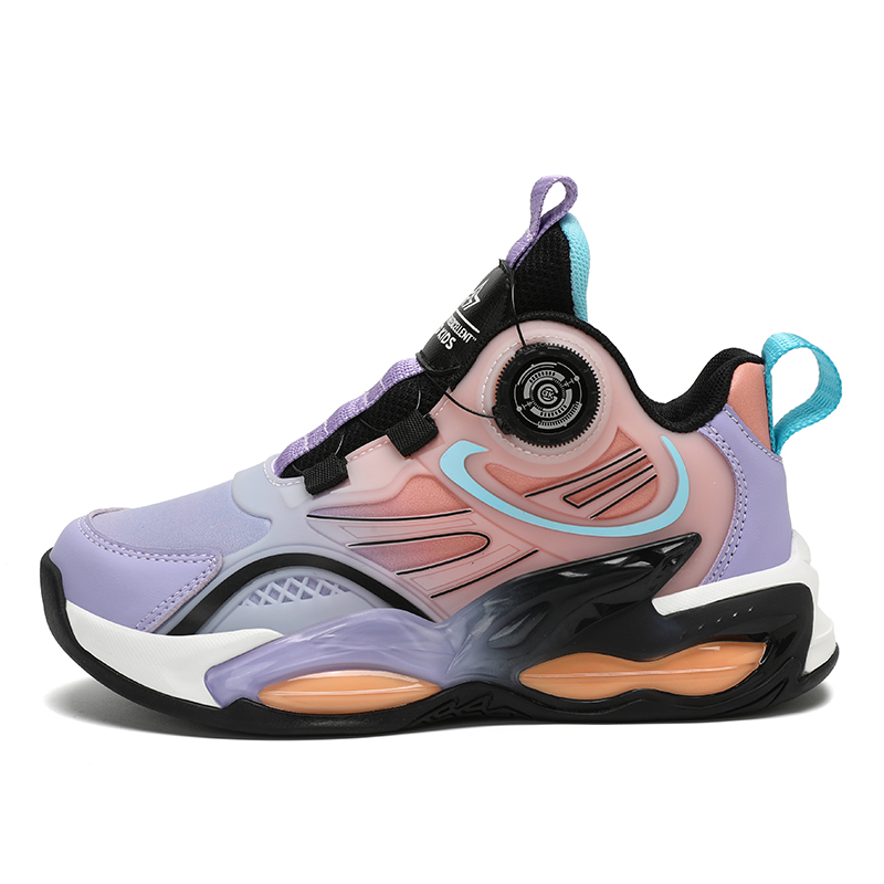 Детские кроссовки с низкой амортизацией и износостойкостью BKG, черный/розовый/фиолетовый 
Детские кроссовки с низкой амортизацией и износостойкостью BKG, черный/розовый/фиолетовый