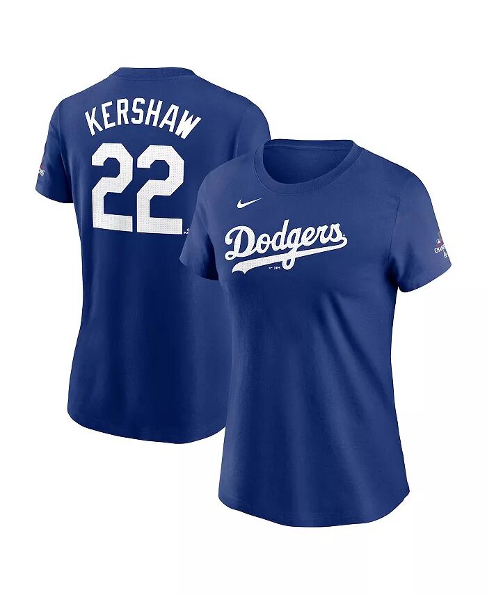 Женская футболка Clayton Kershaw Royal Los Angeles Dodgers 2024 World Series Champions с именем и номером Nike
Женская футболка Clayton Kershaw Royal Los Angeles Dodgers 2024 World Series Champions с именем и номером Nike