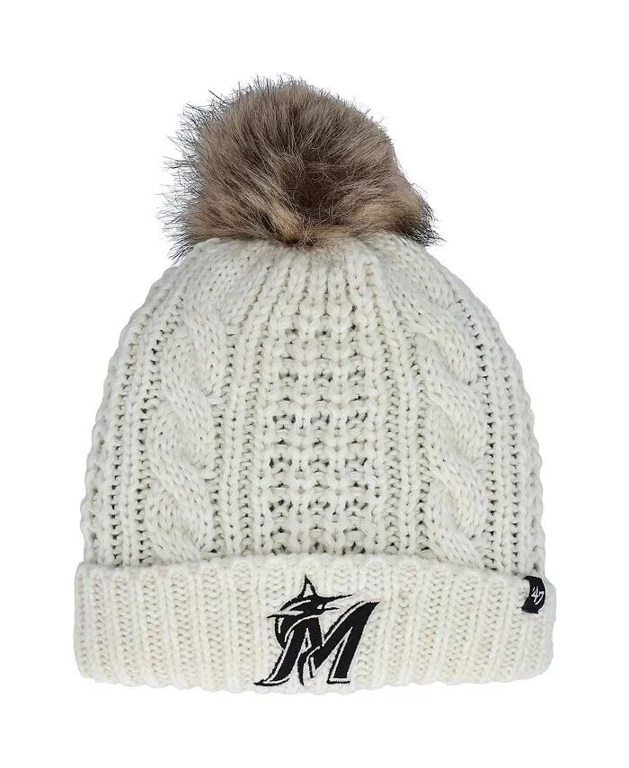 Женская кремовая вязаная шапка с манжетами и помпоном Miami Marlins Meeko '47 '47 Brand, бежевый
Женская кремовая вязаная шапка с манжетами и помпоном Miami Marlins Meeko '47 '47 Brand, бежевый