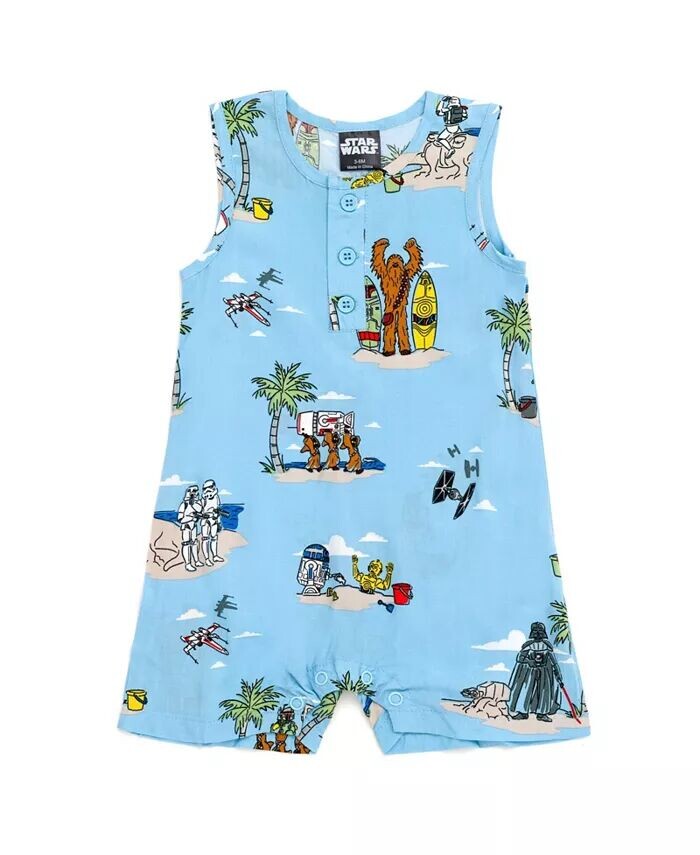 Одинаковый семейный комбинезон для малышей «Звездные войны» для мальчиков от новорожденных до (0–3–24 месяцев) Star Wars, синий 
Одинаковый семейный комбинезон для малышей «Звездные войны» для мальчиков от новорожденных до (0–3–24 месяцев) Star Wars, синий