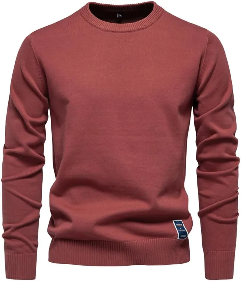 Мужской однотонный свитер с круглым вырезом Vsadsau
Мужской однотонный свитер с круглым вырезом Vsadsau