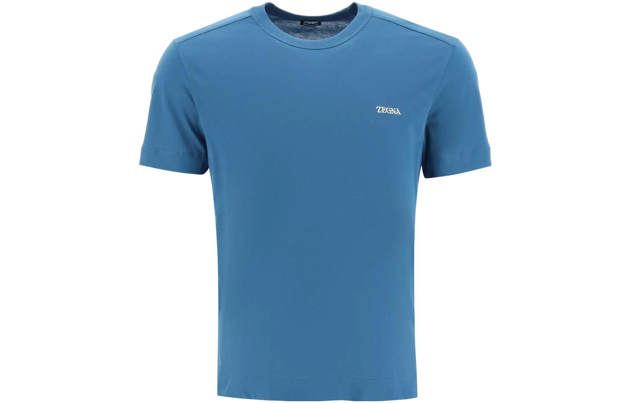 Футболка из хлопка Ermenegildo Zegna, синяя, с логотипом
Футболка из хлопка Ermenegildo Zegna, синяя, с логотипом
