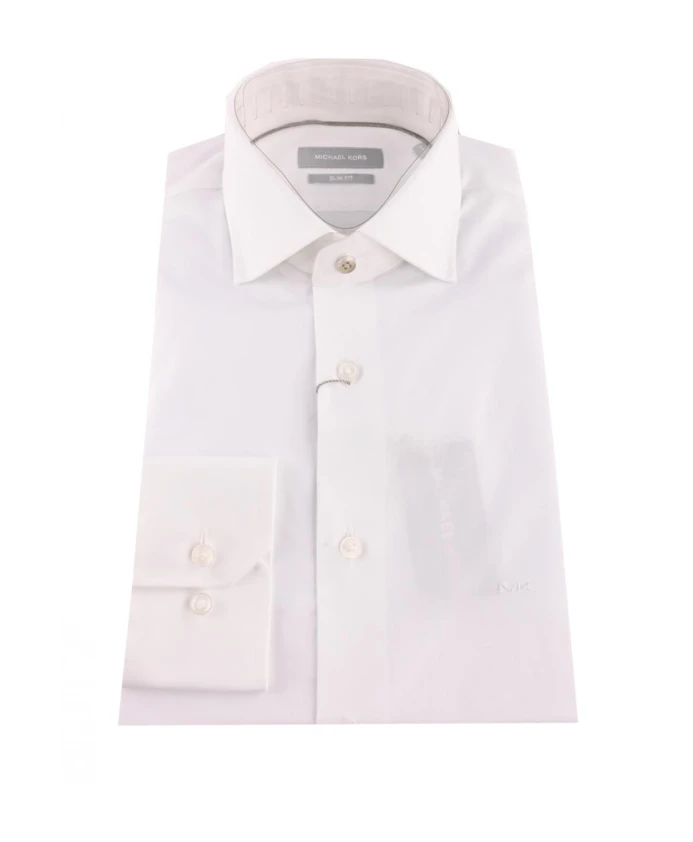 Хлопковая рубашка приталенного кроя с вышитым логотипом. Michael Kors, белый
Хлопковая рубашка приталенного кроя с вышитым логотипом. Michael Kors, белый