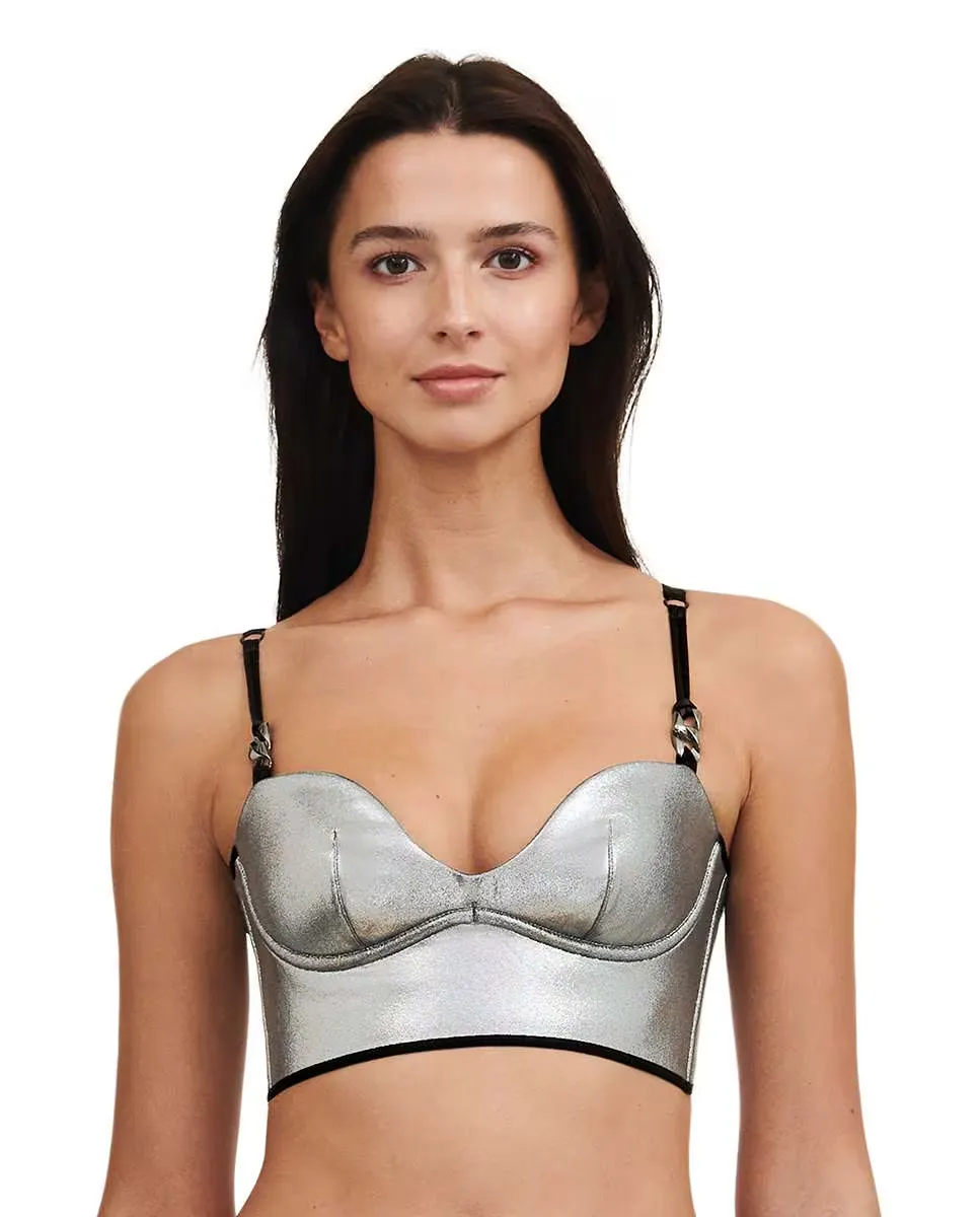 Бюстгальтер-бюстье из металлизированной ткани Gold X line CHANTELLE X, серебрянный
Бюстгальтер-бюстье из металлизированной ткани Gold X line CHANTELLE X, серебрянный