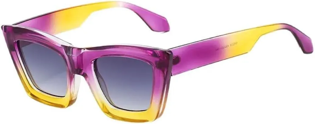 Модные солнцезащитные очки «кошачий глаз» с градиентным переходом цвета, винтажные квадратные очки с защитой от УФ-излучения UV400 для женщин TVTBBVV, Purple
Модные солнцезащитные очки «кошачий глаз» с градиентным переходом цвета, винтажные квадратные очки с защитой от УФ-излучения UV400 для женщин TVTBBVV, Purple