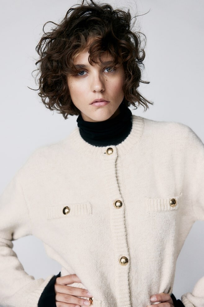 Кардиган с карманами H&M, бежевый
Кардиган с карманами H&M, бежевый