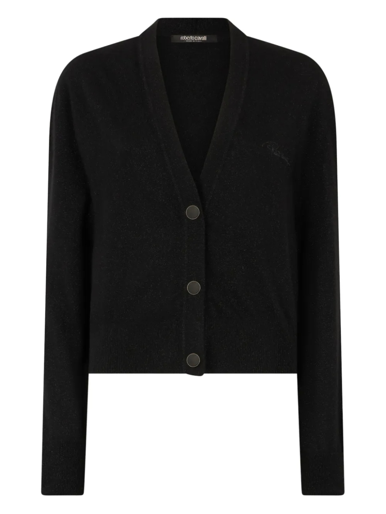 Укороченный кардиган на пуговицах Roberto Cavalli, черный
Укороченный кардиган на пуговицах Roberto Cavalli, черный