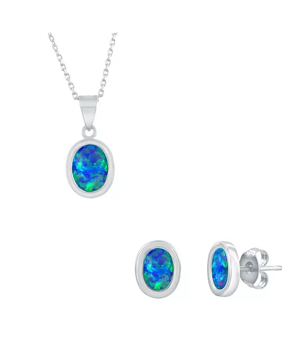 Комплект из колье и серег из стерлингового серебра с овальным голубым опалом Caribbean Treasures, opal
Комплект из колье и серег из стерлингового серебра с овальным голубым опалом Caribbean Treasures, opal