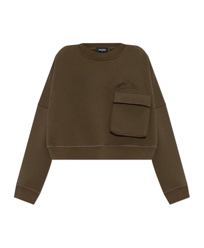 Толстовка с карманом Dsquared2, зеленый
Толстовка с карманом Dsquared2, зеленый