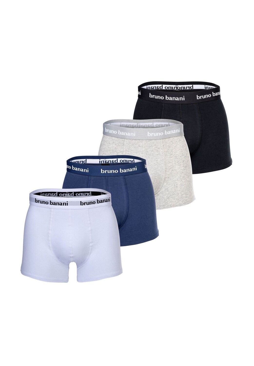 Мужские шорты-боксеры, комплект из 4 шт., на каждый день, хлопок bruno banani, цвет Schwarz Grau Blau 
Мужские шорты-боксеры, комплект из 4 шт., на каждый день, хлопок bruno banani, цвет Schwarz Grau Blau