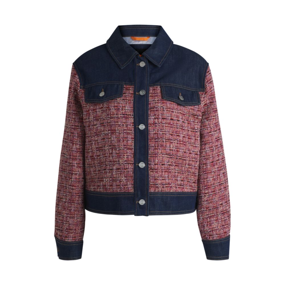 Пиджак из разноцветного твида с джинсовой отделкой Boss, Patterned
Пиджак из разноцветного твида с джинсовой отделкой Boss, Patterned