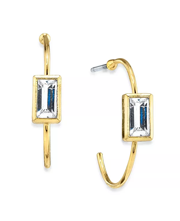 Маленькие серьги-кольца из нержавеющей стали с квадратными кристаллами 14-каратного золота 2028, white
Маленькие серьги-кольца из нержавеющей стали с квадратными кристаллами 14-каратного золота 2028, white