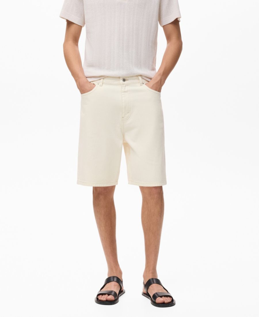 Мужские джинсовые шорты-бермуды свободного кроя длиной 9,53 дюйма MANGO, Off White
Мужские джинсовые шорты-бермуды свободного кроя длиной 9,53 дюйма MANGO, Off White