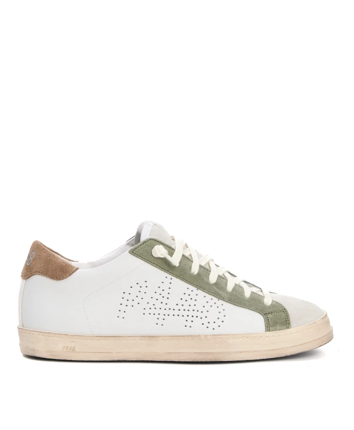 Белые кожаные кроссовки с вставкой цвета шалфея P448, белый
Белые кожаные кроссовки с вставкой цвета шалфея P448, белый