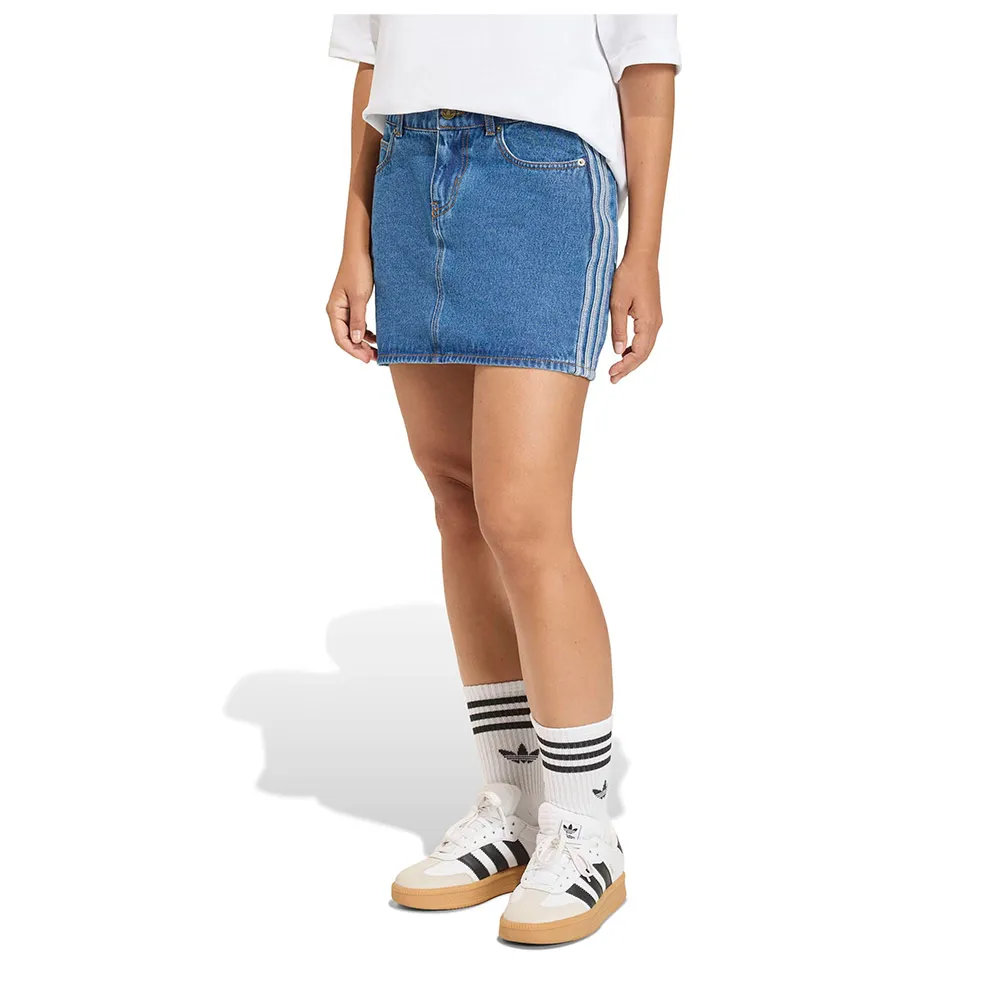 Джинсовая юбка adidas Originals с тремя полосками, синий
Джинсовая юбка adidas Originals с тремя полосками, синий